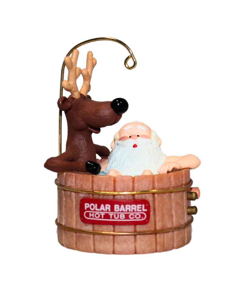 Hallmark Ornament: 1986 Santa's Hot Tub | QX4263