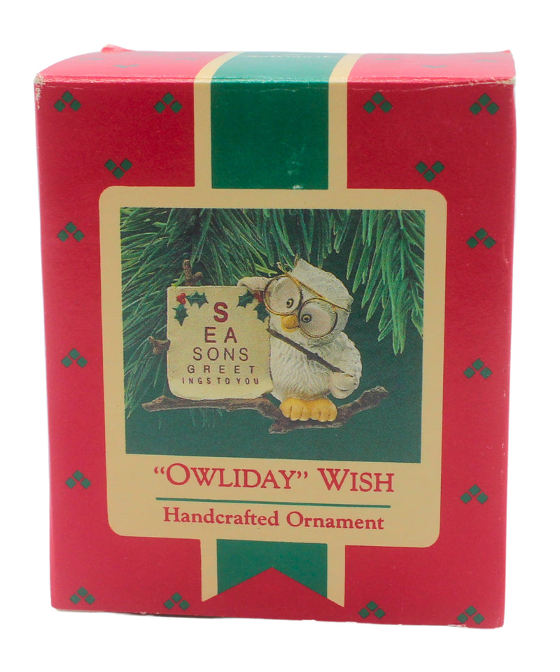 Hallmark Ornament: 1987 Owliday Wish | QX4559