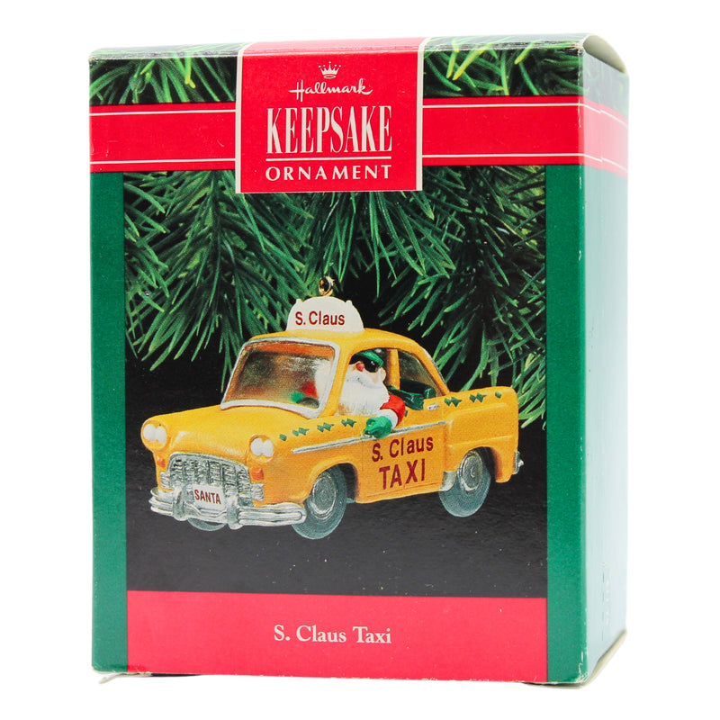 Hallmark Ornament: 1990 S. Claus Taxi | QX4686