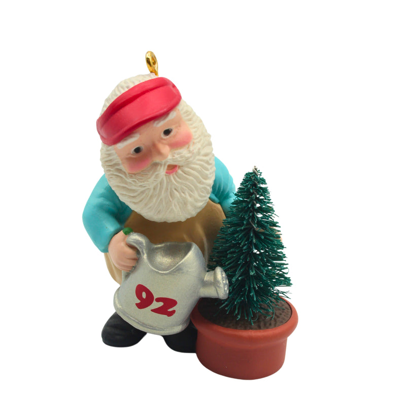 Hallmark Ornament: 1992 Green Thumb Santa | QX5101 | Gardening