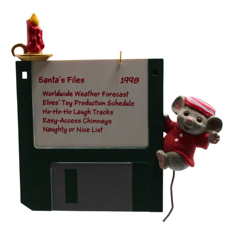 Hallmark Ornament: 1998 Checking Santa's Files | QX6806