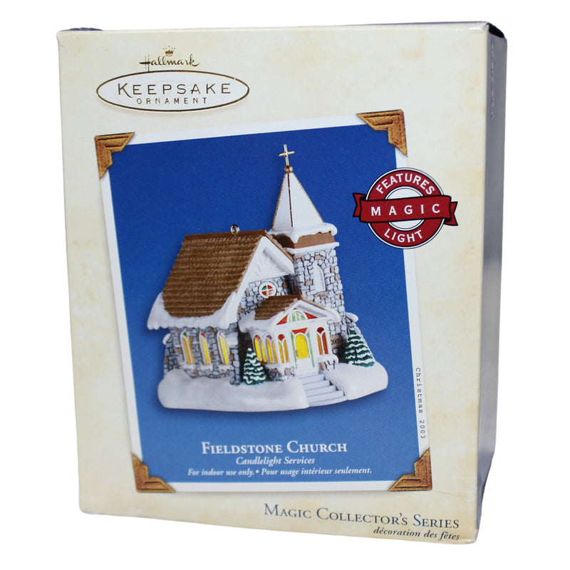 Hallmark Ornament: 2003 Fieldstone Church | QX7429