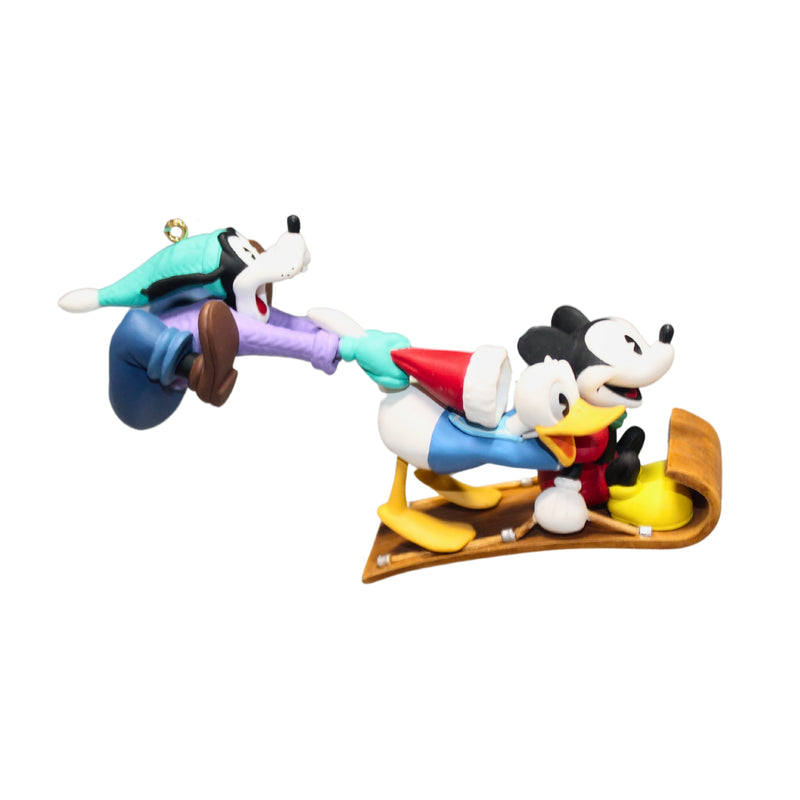 Hallmark Ornament: 1998 Runaway Toboggan | QXD4003 | Mickey Mouse