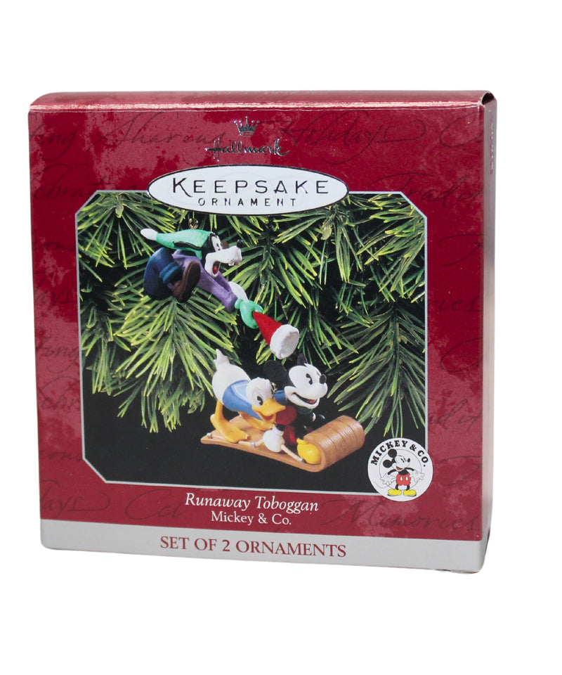 Hallmark Ornament: 1998 Runaway Toboggan | QXD4003 | Mickey Mouse