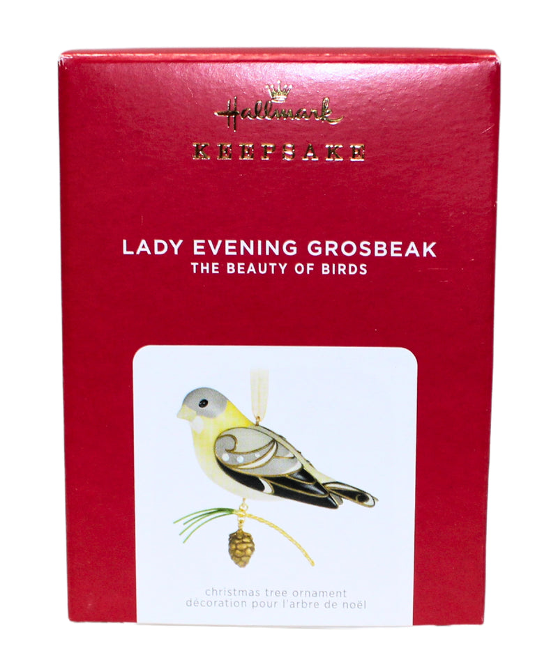 Hallmark Ornament: 2021 Lady Evening Grosbeak | QXE3225 | Beauty of Birds