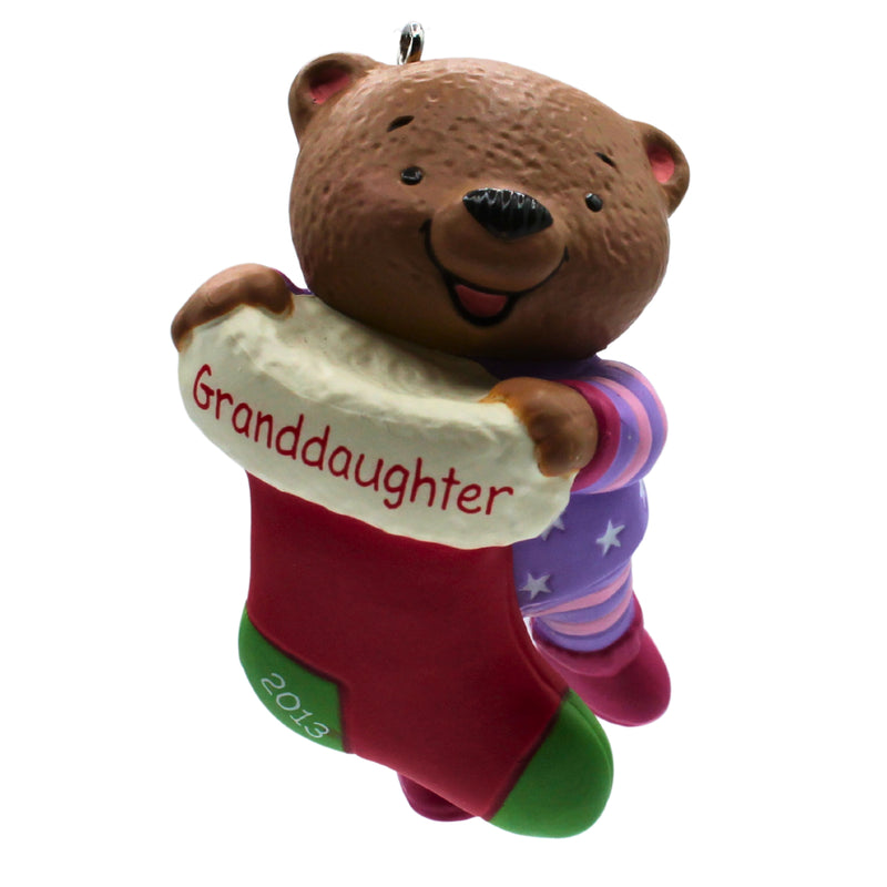 Hallmark Ornament: 2013 Granddaughter | QXG1912 | Teddy Bear