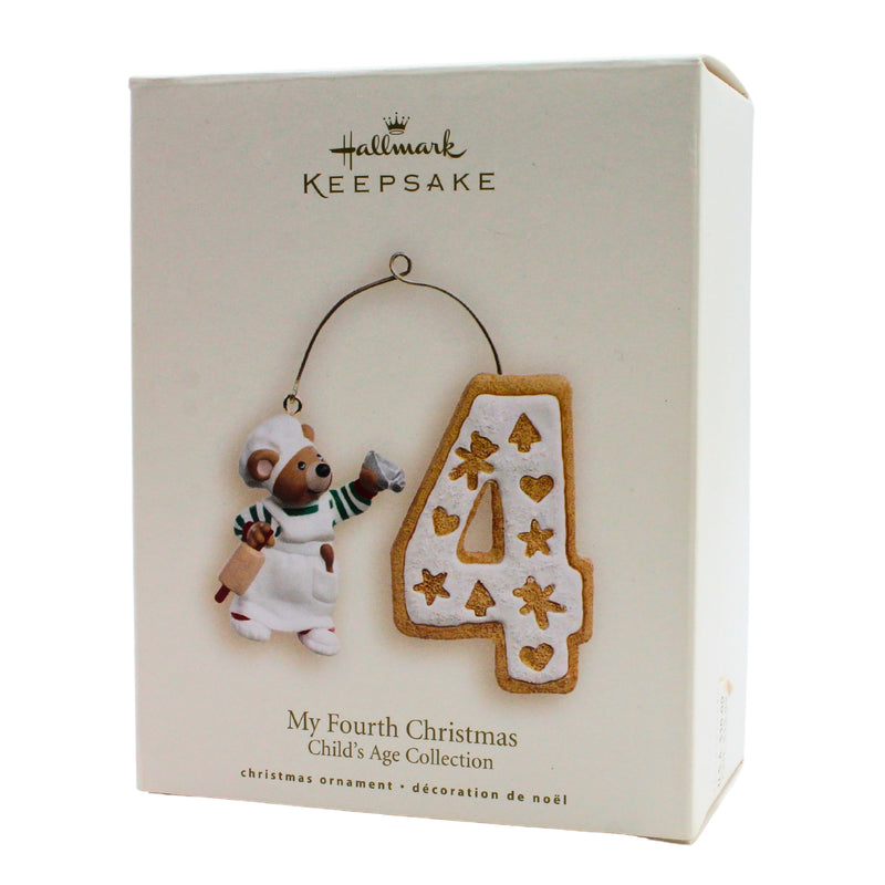 Hallmark Ornament: 2008 My Fourth Christmas | QXG6091 | Bear