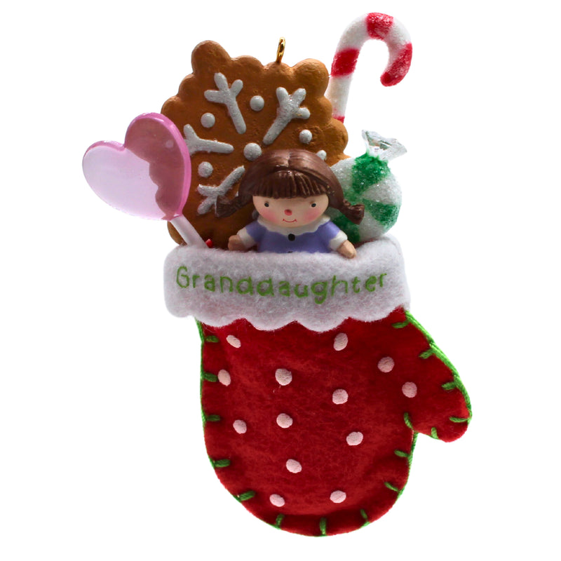 Hallmark Ornament: 2008 Granddaughter | QXG6194 | Mitten Stocking