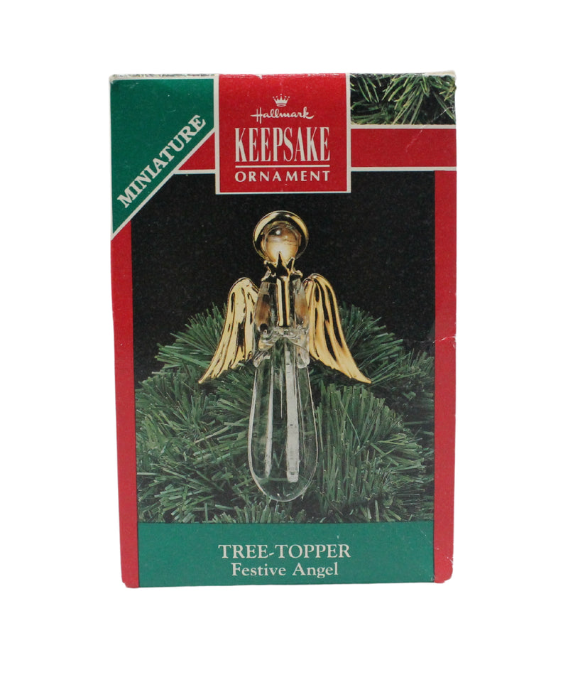 Hallmark Ornament: 1990 Festive Angel - Tree Topper | QXM5783