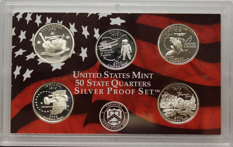 Random Proof Silver State Quarter Set Gem Cameo No Box/COA