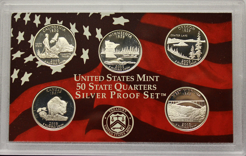 Random Proof Silver State Quarter Set Gem Cameo No Box/COA