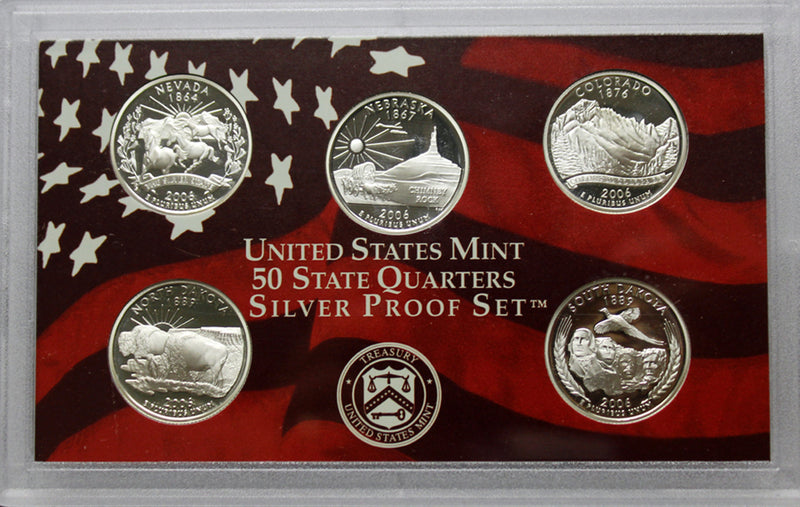 Random Proof Silver State Quarter Set Gem Cameo No Box/COA