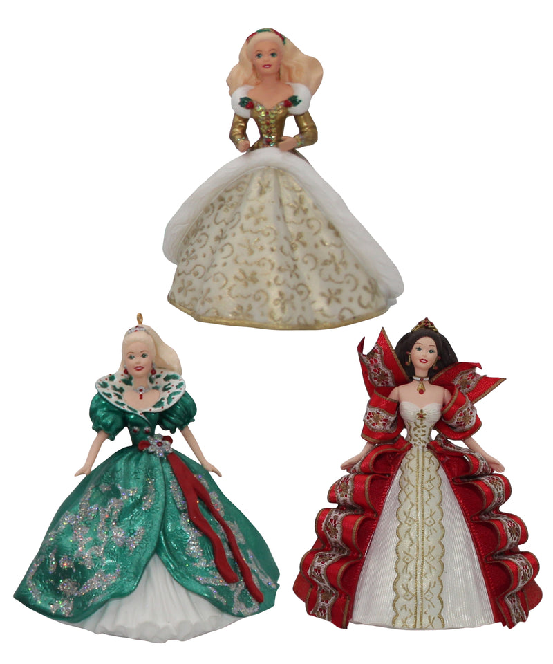 Set of 5 Holiday Barbie Hallmark Ornaments | 1993-1997