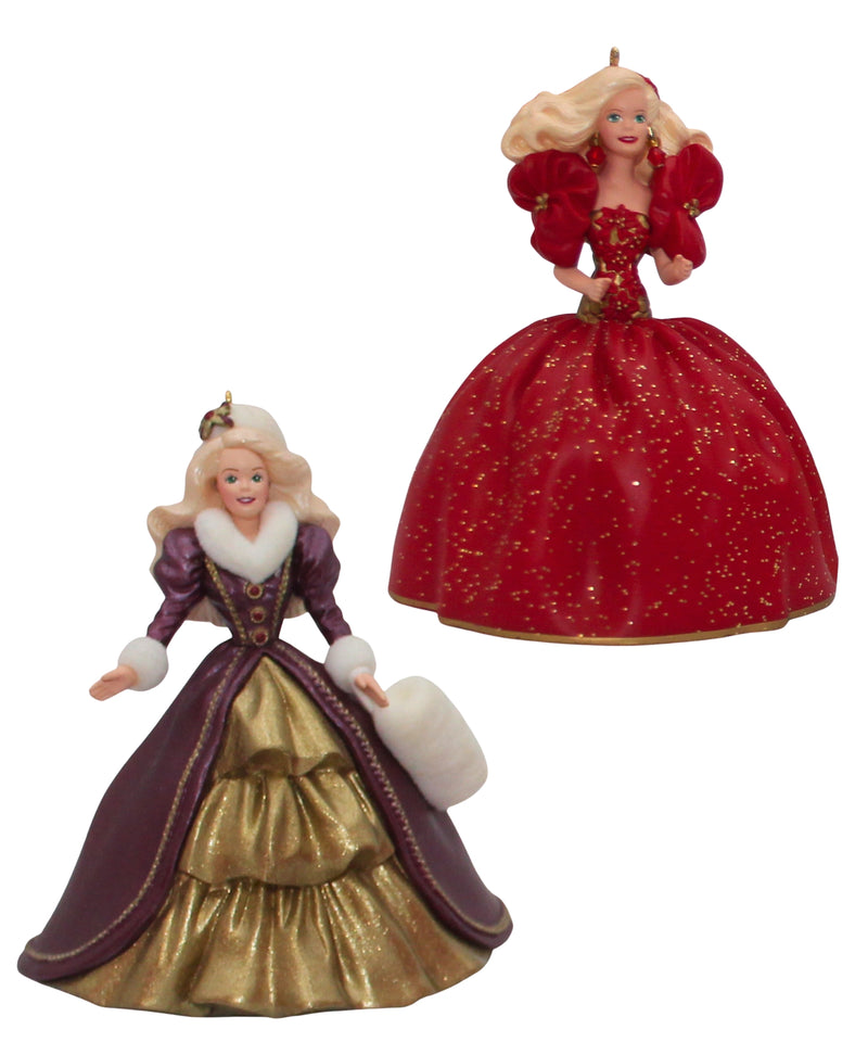 Set of 5 Holiday Barbie Hallmark Ornaments | 1993-1997