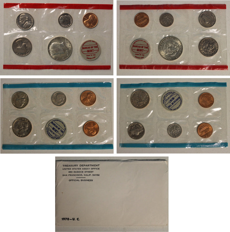 1970 PD US Mint set (OGP) 10 coins - Large Date