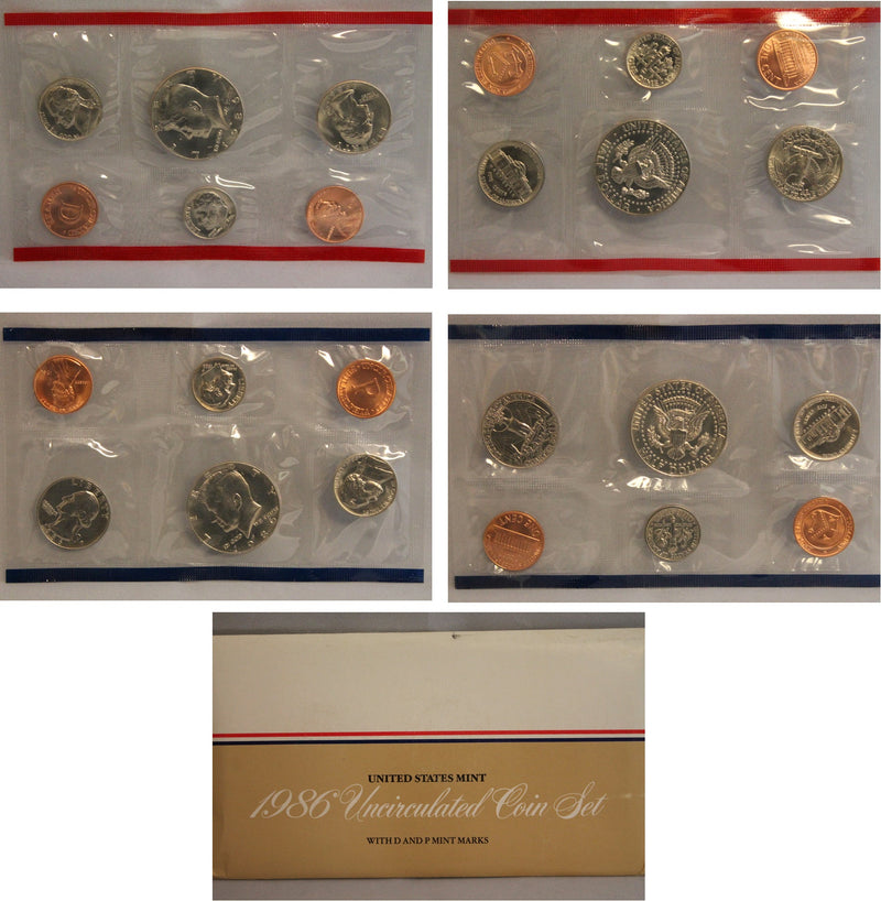 1986 PD US Mint Set (OGP) 10 coins