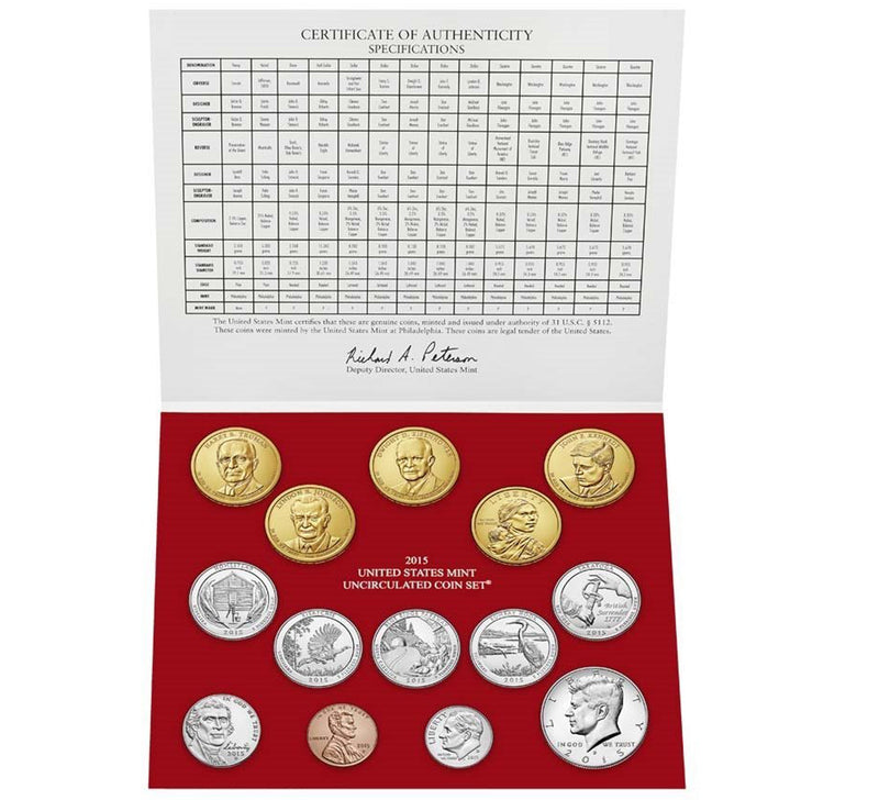 2015 PD US Mint Set (OGP) 28 coins