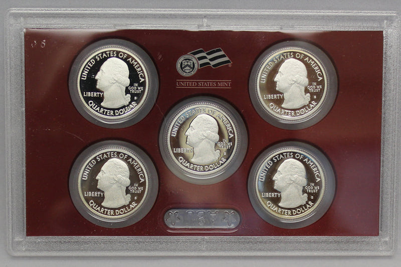 2010 Proof Silver ATB Quarter Set Gem Cameo No Box/COA