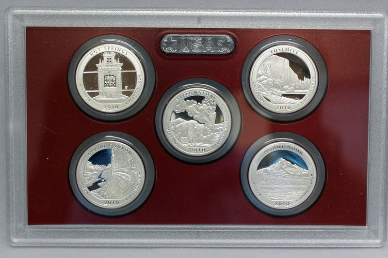 2010 Proof Silver ATB Quarter Set Gem Cameo No Box/COA