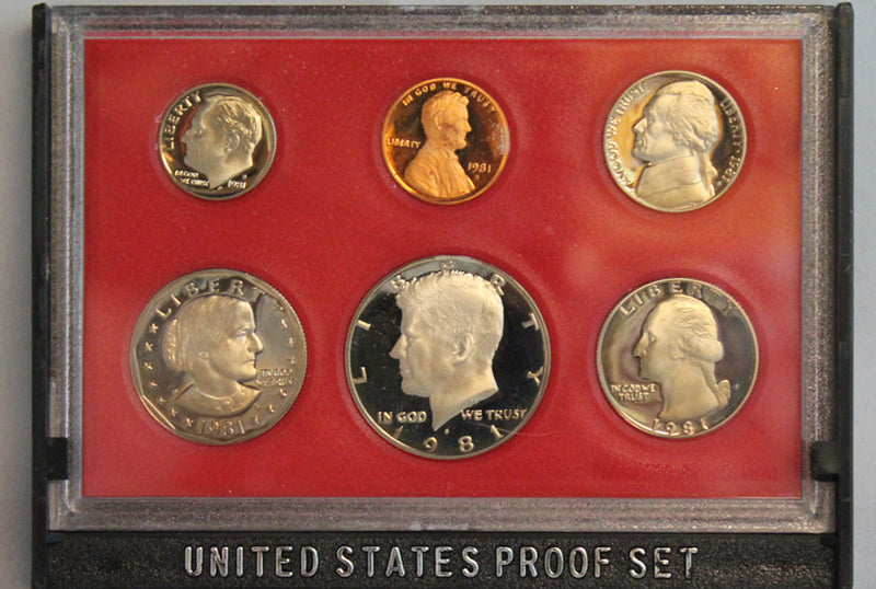 1981 Proof Set CN-Clad Type 1 (OGP) 6 coins