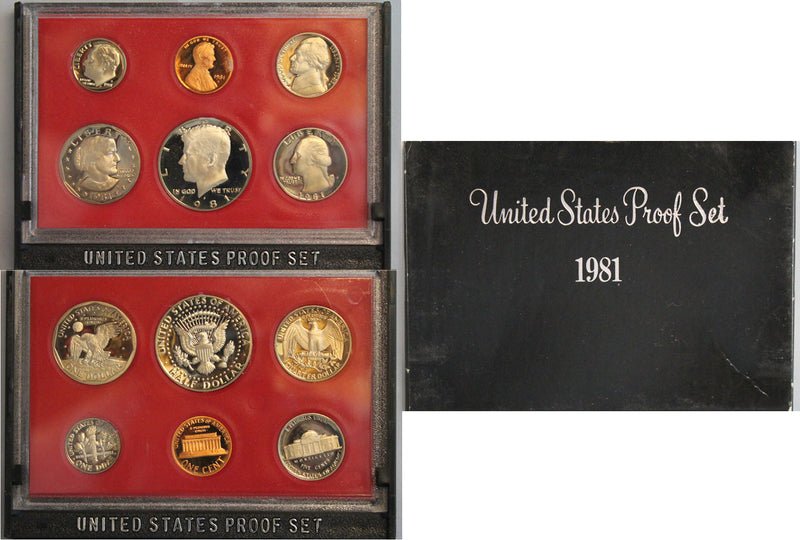 1981 Proof Set CN-Clad Type 1 (OGP) 6 coins