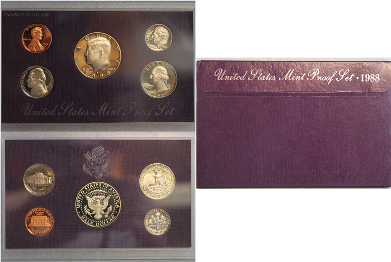 1988 Proof Set CN-Clad (OGP) 5 coins