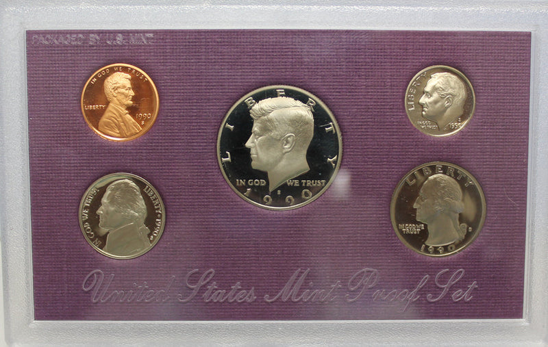 1990 Proof Set CN-Clad (OGP) 5 coins