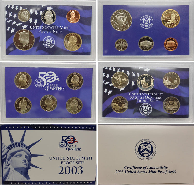 1999-2008 S Proof Set Run CN-Clad 10 Sets 109 Coins