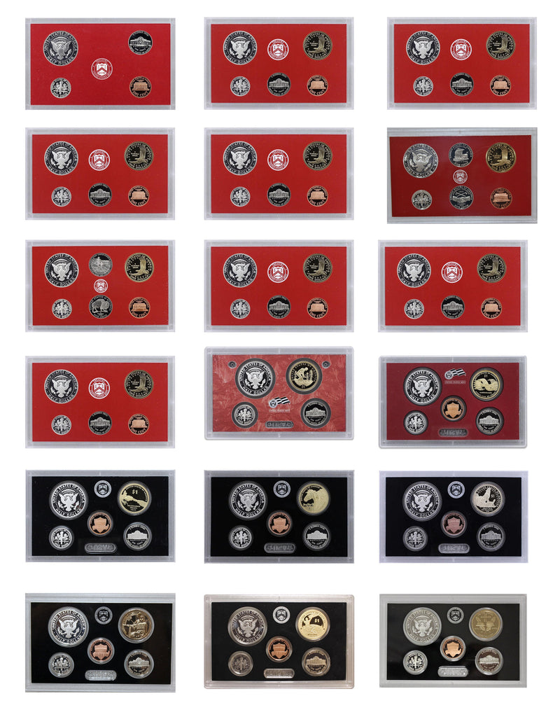 1999-2016 S Partial Proof Set Run Silver in Lenses No Boxes or COAs 90 Coins