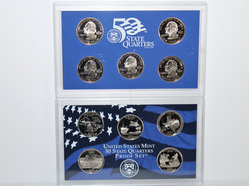 2004 State Quarter Proof Set CN-Clad (OGP) 5 coins