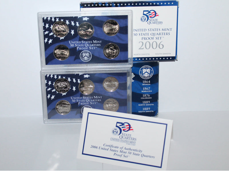 2006 State Quarter Proof Set CN-Clad (OGP) 5 coins