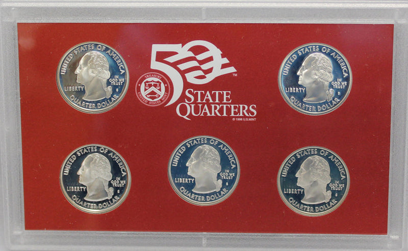 2006 State Quarter Proof Set 90% Silver (OGP) 5 coins