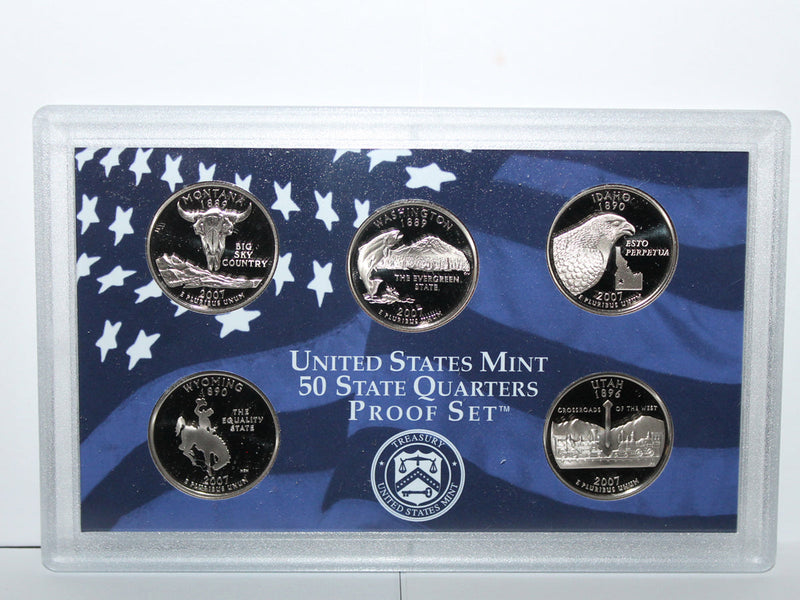 2007 State Quarter Proof Set CN-Clad (OGP) 5 coins