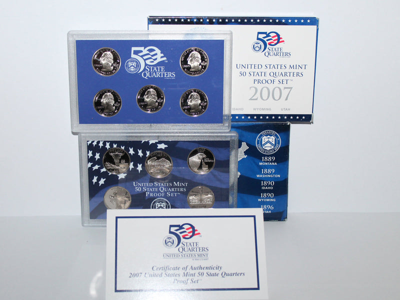 2007 State Quarter Proof Set CN-Clad (OGP) 5 coins