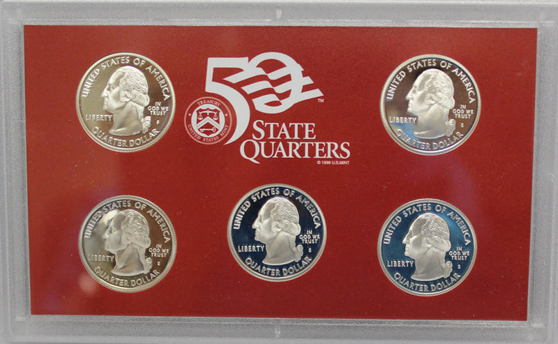 2007 State Quarter Proof Set 90% Silver (OGP) 5 coins