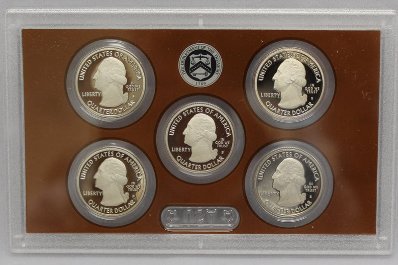 2012 America the Beautiful Quarter Proof Set CN-Clad (OGP) 5 coins