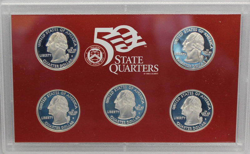 1999 Proof Silver State Quarter Set Gem Cameo No Box/COA