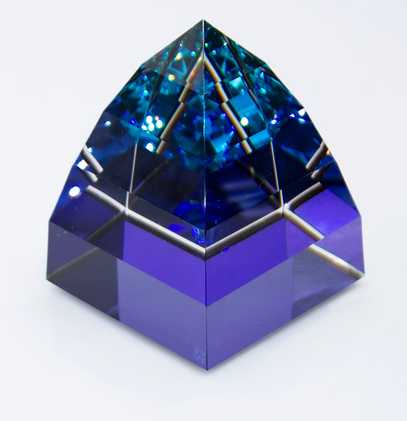 Swarovski Paperweight: 010122 Large Bermuda Blue Pyramid