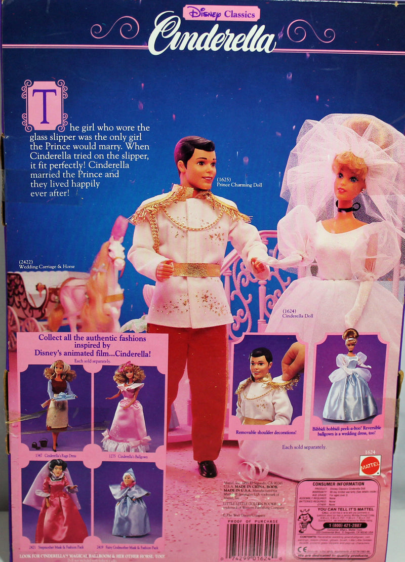 1991 Disney Classics Cinderella Barbie (1624)