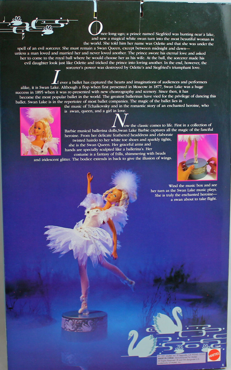 1991 Swan Lake Musical Ballerina Barbie (1648)