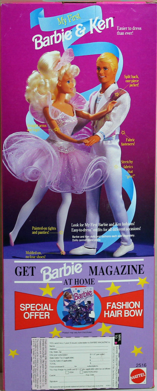 1992 My First Easy-To-Dress Ballerina Barbie (2516)