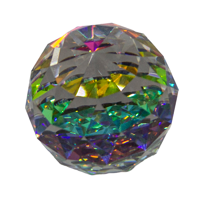 Swarovski Paperweight: 030087 Round Medium Vitrail VM