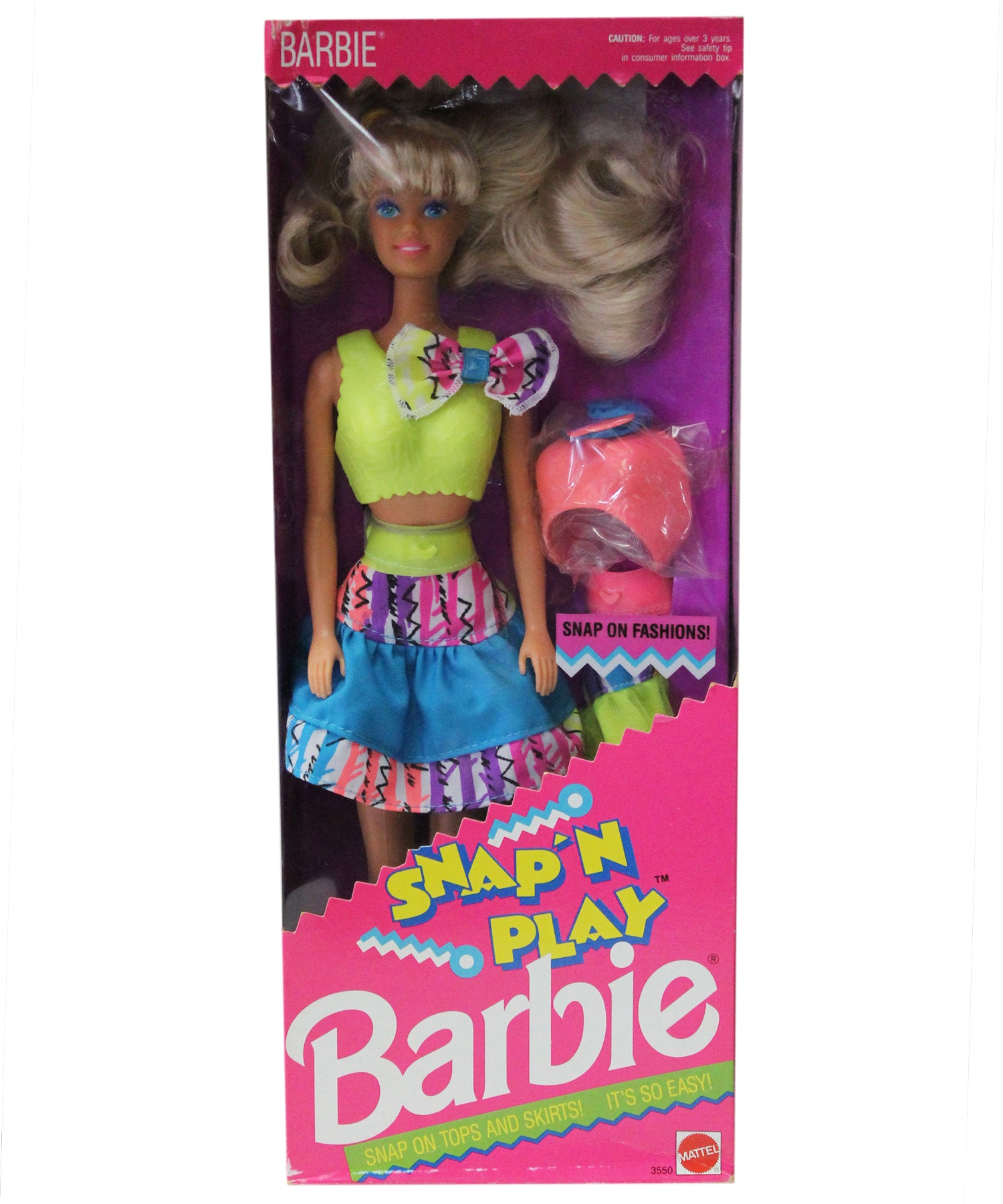 1991 Snap 'n Play Blonde Barbie (3550)