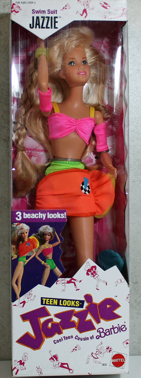 1988 Teen Looks Swim Suit Jazzie Barbie (3632)