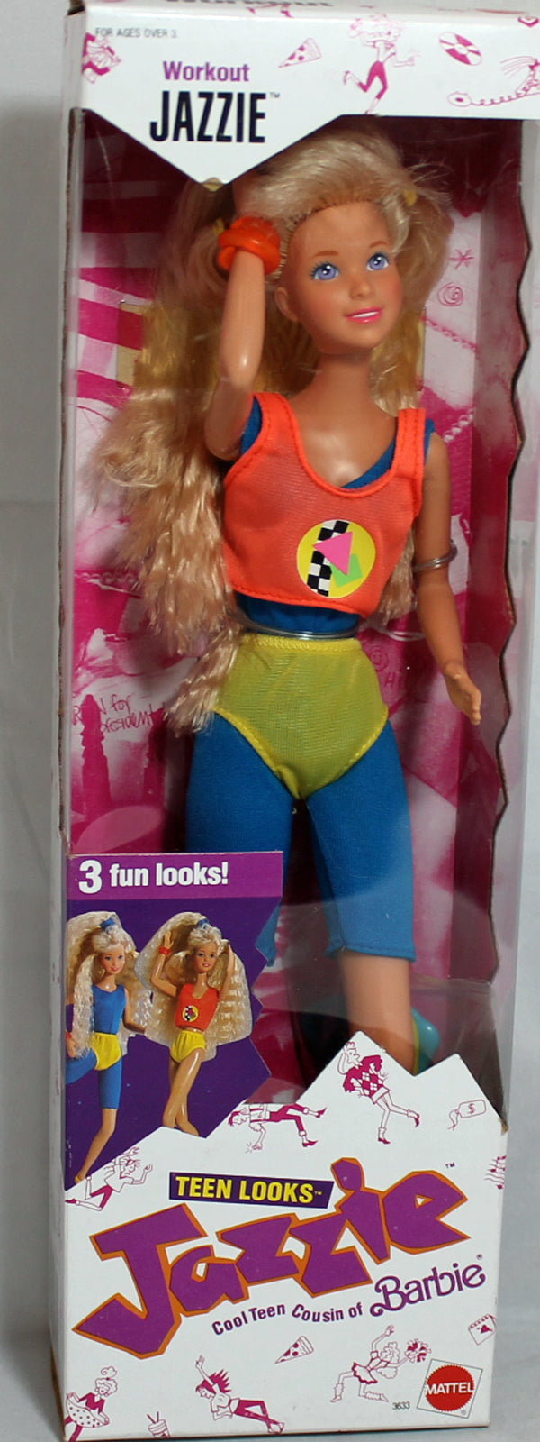 1988 Teen Looks Workout Jazzie Barbie (3633)