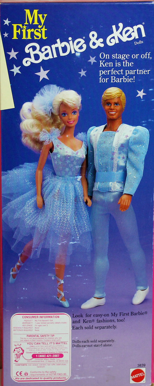 1991 My First Barbie Blonde Glittering Ballerina Barbie (3839)