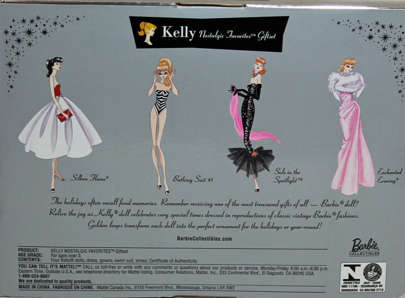 2003  Nostalgic Favorites Kelly Ornaments Giftset Barbie (B7529)