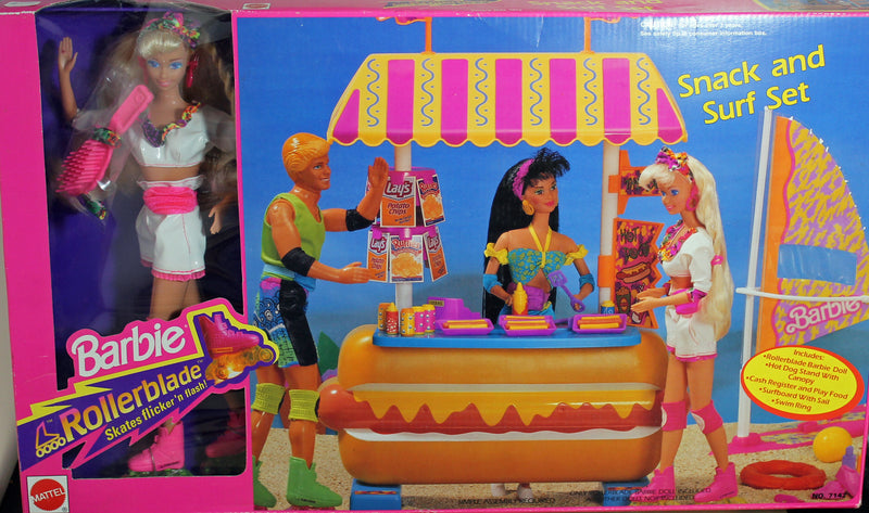 1992 Rollerblade Barbie Snack and Surf Set Barbie (7142)