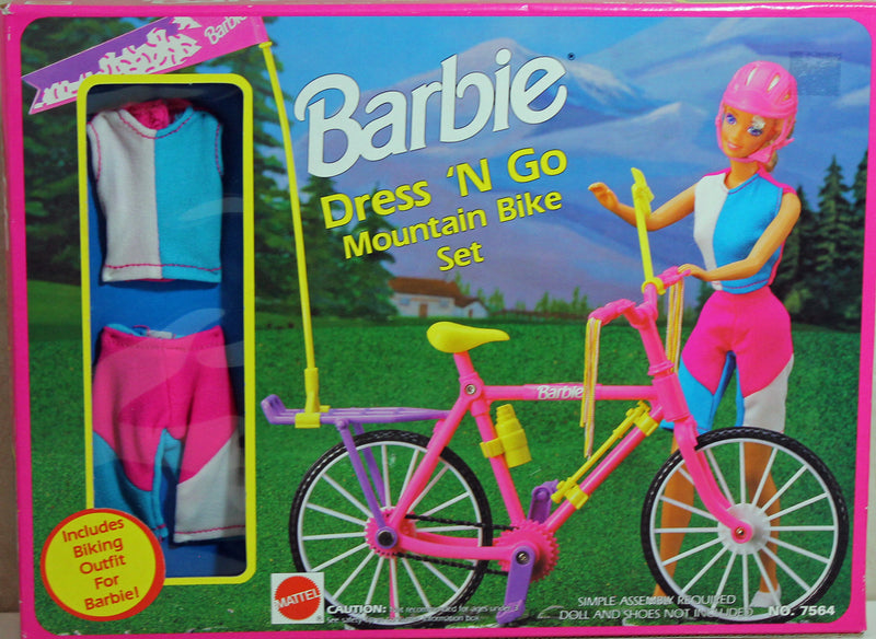 1992 Dress 'n Go Barbie Mountain Bike Set Barbie (7564)