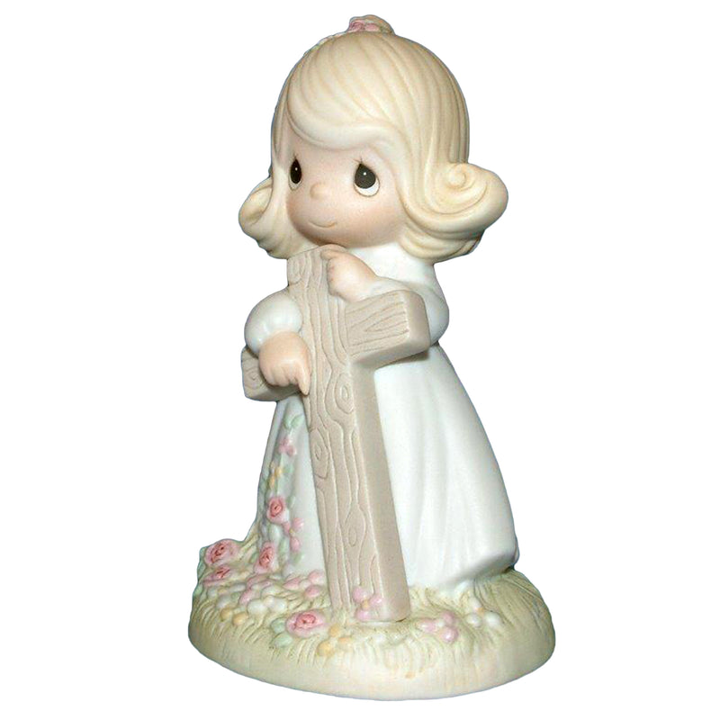 Precious Moments Figurine: 103638 I Believe in the Old Rugged Cross | Girl